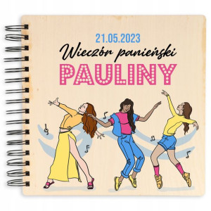 Album Wieczór Panieński Drewniany Czarne Strony Wz