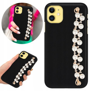 Etui BLINK Matowe Czarne Łańcuszek do IPHONE 11