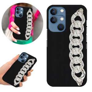 Etui BLINK Matowe Czarne Łańcuszek do IPHONE 14