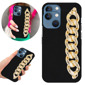 Etui BLINK Matowe Czarne Łańcuszek do IPHONE 14