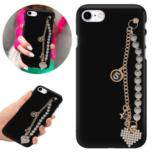 Etui BLINK Matowe Czarne Łańcuszek do IPHONE 7/8