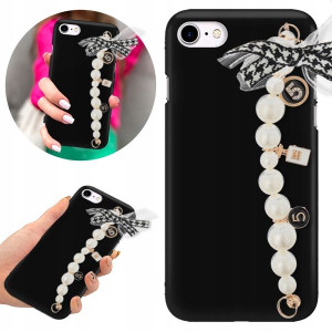 Etui BLINK Matowe Czarne Łańcuszek do IPHONE 7/8