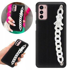 Etui BLINK Matowe Czarne Łańcuszek do MOTOROLA G42