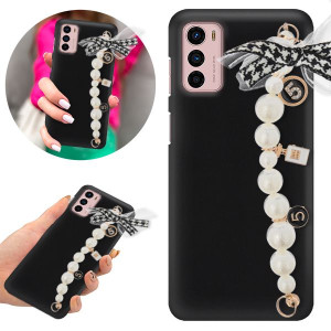 Etui BLINK Matowe Czarne Łańcuszek do MOTOROLA G42
