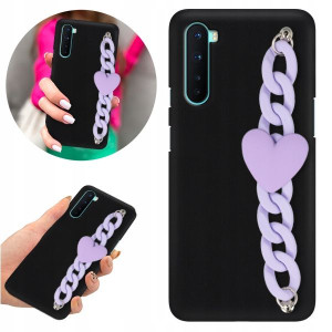 Etui BLINK Matowe Czarne Łańcuszek do ONEPLUS NORD