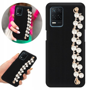 Etui BLINK Matowe Czarne Łańcuszek do REALME 8 5G