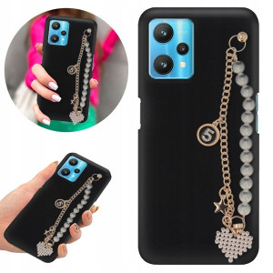 Etui BLINK Matowe Czarne Łańcuszek do REALME 9 PRO