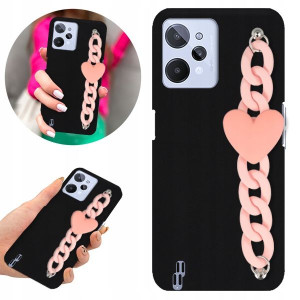 Etui BLINK Matowe Czarne Łańcuszek do REALME C31