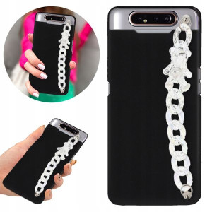 Etui BLINK Matowe Czarne Łańcuszek do SAMSUNG A80