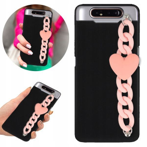 Etui BLINK Matowe Czarne Łańcuszek do SAMSUNG A80