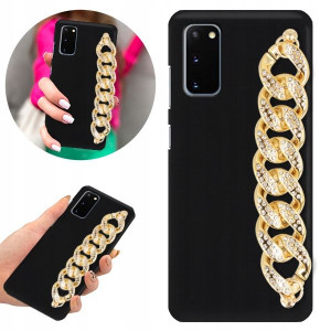 Etui BLINK Matowe Czarne Łańcuszek do SAMSUNG S11e