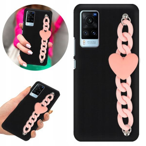 Etui BLINK Matowe Czarne Łańcuszek do VIVO X60