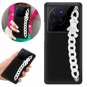 Etui BLINK Matowe Czarne Łańcuszek do VIVO X80 PRO