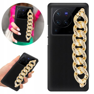 Etui BLINK Matowe Czarne Łańcuszek do VIVO X80 PRO
