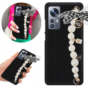 Etui BLINK Matowe Czarne Łańcuszek do XIAOMI 12