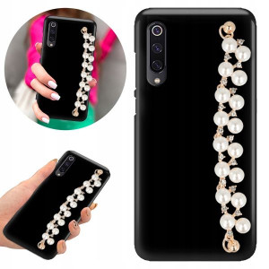 Etui BLINK Matowe Czarne Łańcuszek do XIAOMI Mi 9