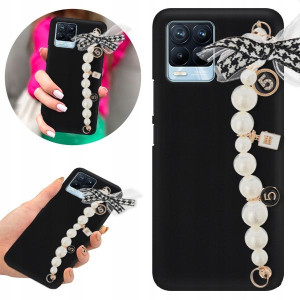 Etui BLINK Matowe Czarne Łańcuszek Top do REALME 8