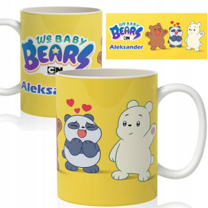 KUBEK 330ml PREZENT Baby BEARS MISIE Twoje IMIĘ