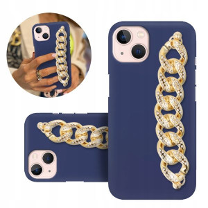 Etui BLINK Matowe Granat Łańcuszek do IPHONE 13