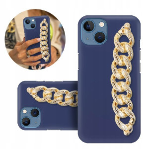 Etui BLINK Matowe Granat Łańcuszek do IPHONE 14