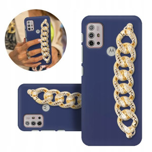 Etui BLINK Matowe Granat Łańcuszek do MOTOROLA G30