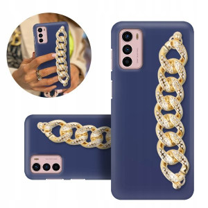 Etui BLINK Matowe Granat Łańcuszek do MOTOROLA G42