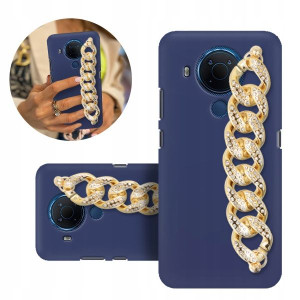 Etui BLINK Matowe Granat Łańcuszek do NOKIA 5.4