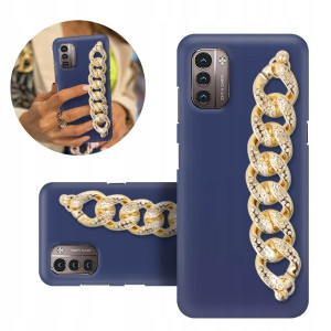 Etui BLINK Matowe Granat Łańcuszek do NOKIA G21 4G