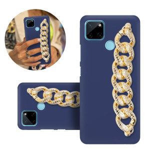 Etui BLINK Matowe Granat Łańcuszek do REALME C21Y