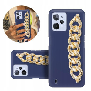 Etui BLINK Matowe Granat Łańcuszek do REALME C31