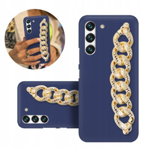 Etui BLINK Matowe Granat Łańcuszek do SAMSUNG S22