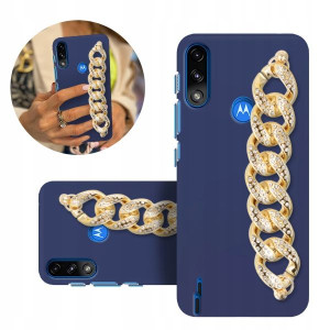 Etui BLINK Matowe Granatowe do MOTOROLA E7 POWER