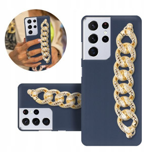 Etui BLINK Matowe Granatowe do SAMSUNG S21 ULTRA