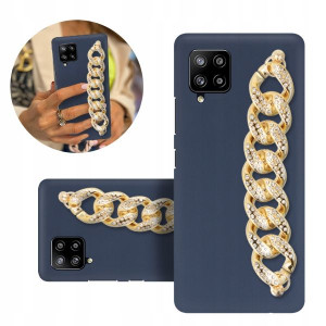 Etui BLINK Matowe Granatowe Top do SAMSUNG A42 5G