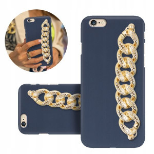 Etui BLINK Matowe Granatowe Łańcuszek do IPHONE 6