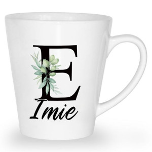 Kubek Biały Latte Prezent Twoje Imię Monogram Wzór