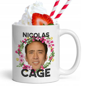 Kubek Biały Na Prezent Z Nicolas Cage Śmieszne Wz