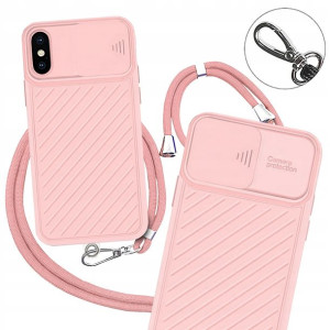 Etui CamShield + Sznurek do IPHONE 6 PLUS RÓŻOWY