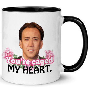 Kubek Biały Z Nadrukiem Prezent Nicolas Cage Wzory
