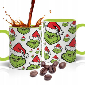 KUBEK Ceramiczny Prezent na MIKOŁAJA ŚWIĘTA GRINCH