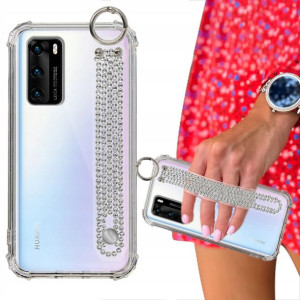 Etui Case ANTISHOCK + Pasek Cyrkonie do HUAWEI P40