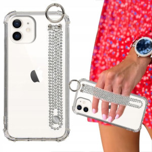 Etui Case ANTISHOCK + Pasek Cyrkonie do IPHONE 12