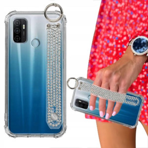 Etui Case ANTISHOCK + Pasek Cyrkonie do OPPO A32
