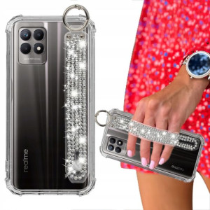 Etui Case ANTISHOCK + Pasek Cyrkonie do REALME 8i