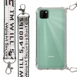Etui Case Antishock + Smycz Biała do HUAWEI Y5P