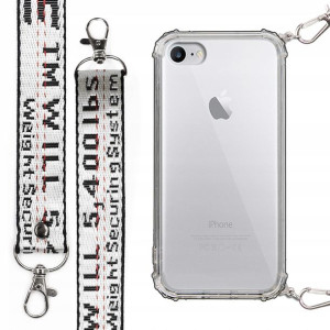 Etui Case Antishock + Smycz Biała do IPHONE 7/8