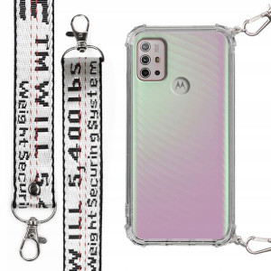 Etui Case Antishock + Smycz Biała do MOTOROLA G10