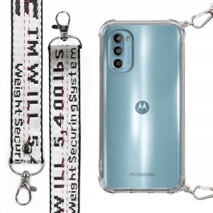Etui Case Antishock + Smycz Biała do MOTOROLA G52