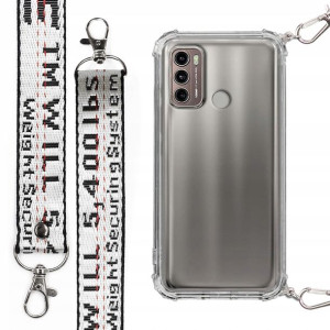 Etui Case Antishock + Smycz Biała do MOTOROLA G60