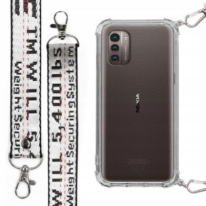 Etui Case Antishock + Smycz Biała do NOKIA G11 4G
